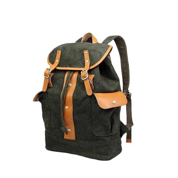 Vintage Canvas Leather Backpack
