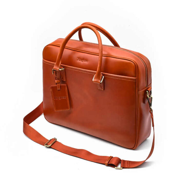Leather Canvas Laptop Messenger Bag